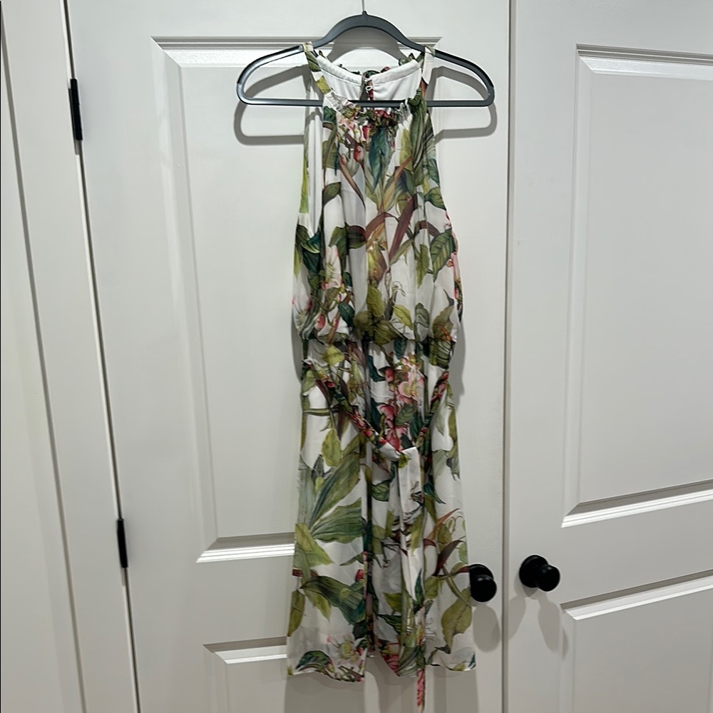 Tropical Halter Neck Dress